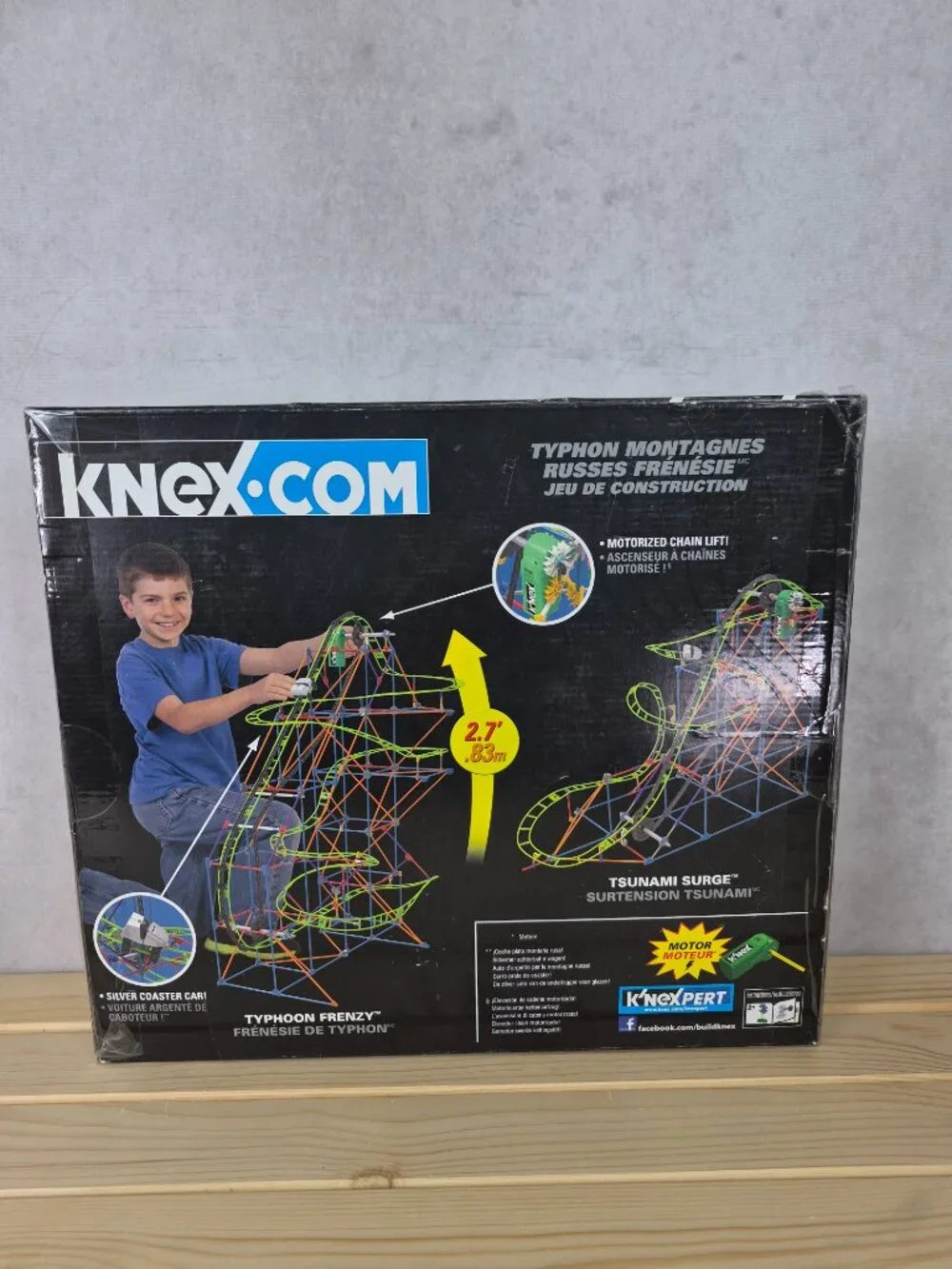 K'NEX Typhoon Frenzy Roller Coaster Building Set 51438, Used + Extra motor & Car